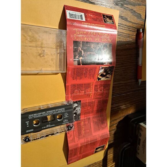 Vintage 1991 John Mellencamp Whenever We Wanted Cassette Mercury Polygram Case - Picture 4 of 5